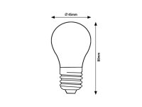 Světelný zdroj Filament LED, E27 G45, 2W, 470lm, 4000K RABALUX 79016