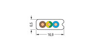 Ploché vedení B2ca 3G2,5mm2 světle šedá WAGO 897-232