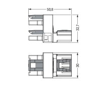h-rozdělovač 3pól. Kód. B šedá WAGO 770-1761