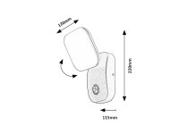 ODIEL LED 12W IP44 černá RABALUX 77058
