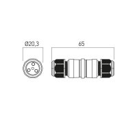 WATERPROOF LINEAR CON. IP68 3x(0.5-1.5)m