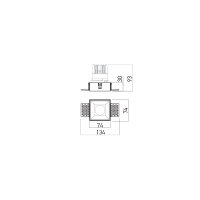 XARNO TRIM. RECESSED MOUNTING FRAME WH