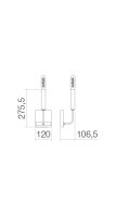 KONIG AP 1X40W E14 BLACK/ANTIQUE BRASS