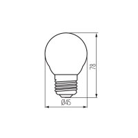 XLEDEX G45E27 3,8W-WW   Světelný zdroj L