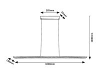 Závěsné svítidlo NORAEL černá LED 40W IP20 RABALUX 72026