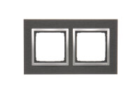 Rámeček 2 -násobný Simon 54 Nature, IP20/IP44, kovový inox yin DRN2/78