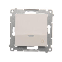 Ovladač zapínací SVĚTLO, s orientačním LED, řazení 1/0 So,16AX, 250V bílá