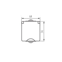 Zásuvka TEKNO IP65GR GN1x2P+Z s ochranou kontaktů KANLUX 39223