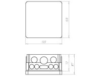 Krabice s minerálním víčkem 159x159x90 mm, pod omítku KAISER 1096-22