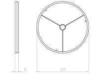 Přední prstevec KompaX 1, průměr 200 mm, do betonu KAISER 1293-84