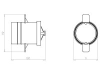 Krabice stropní hloubka 100mm pro dodatečné vybavení do betonu KAISER 1247-01