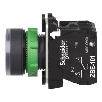 Schneider xB5AW36M5 Ovládač stiskací prosvětlený,lícující,1 Z+1V,230-240V-modrý