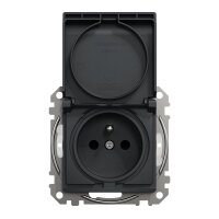 Sedna D/E Zásuvka 230V 16A IP44 šroubová, Antracit SCHNEIDER SDD214013