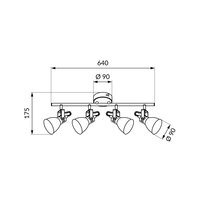 Bodové svítidlo ORO FALCO 4XGU10 B/G LED-POL ORO33034