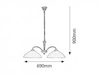 Regina E27 2x 60W IP20 bronz RABALUX 8177
