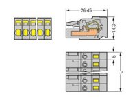 Pružinová svorka CAGE CLAMP 2,5mm2 šedá 7pól. WAGO 231-107/102-000