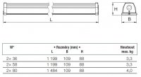 ACCIAIO Extreme LED 2x58W 4000K, SmartDr