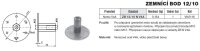Zemnící bod M12/M10 ZB 12/10 N V4A (nerez) AISI 316L TREMIS VN2116