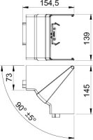 OBO GK-IH70130LGR Vnitřní roh pro kanál Rapid 80 variabilní 70x130mm světle šedá