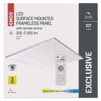 LED přisazené svítidlo IRVI čtvercové 36W frameless stmív. se změnou CCT CRI>95
