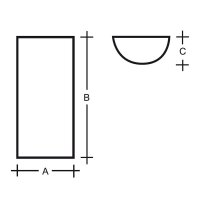 Nástěnné svítidlo Maia PMMA opal 500/150mm 4x40(30)W E14K LUCIS S3.14W PA