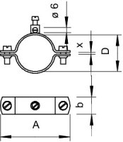 OBO 925,5 Uzemňovací příchytka pro vodič do 16 mm2 1/2'' Ocel galv. zinek