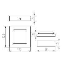 Kanlux 33546 KANTI V2LED 6W-NW-W Přisazené svítidlo LED