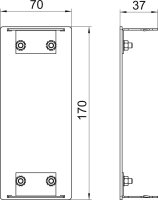 OBO GA-E70170EL Koncový díl, pro kanál Rapid 80, 70x170mm, Hliník, Alu eloxováno