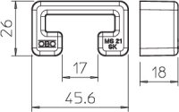 OBO MS4121 SK Ochranný kryt pro profilová lišta MS 41 41x21 oranžová PE