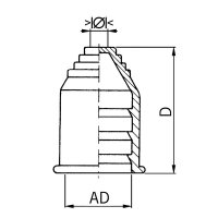 Přechodka hadice 10,0mm na kabel 1,0 - 8,0mm, plastová, čern AGRO 5030.012.207