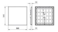 LED panel RC065B 38W/3400lm 840  4x18W