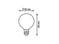 Světelný zdroj Filament LED E27 G95 7W 850Lm 2700K RABALUX 1598