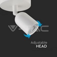 1*GU10 Wall Fitting  White