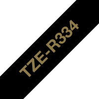 Páska BROTHER TZe-R234 černá/zlatá (12mm, 4m, textilní)