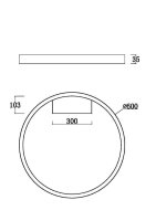Stropní svítidlo Rim 3000K 37W MOD058CL-L35BS3K MAYTONI