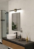 Nástěnné svítidlo PEGUERA LED L-800 černá/kartáčovaná mosaz 17,5W EGLO 900929