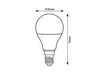 Světelný zdroj SMD LED, E14 G45, 5W, 470lm, 3000K RABALUX 79066