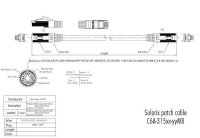 10G patch kabel CAT6A SFTP LSOH 0,5m šedý non-snag-proof C6A-315GY-0,5MB