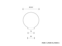 Zahradní svítidlo PARK+Senzor 60W bílá, kouřová PANLUX ZOK-S-20/B