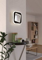 Nástěnné svítidlo MACCHIONI LED 200X200 černá/třpyt 12W IP20 EGLO 901239