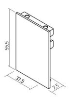 XCLICK M END CAP WITHOUT HOLE BK