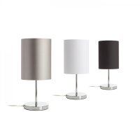 NYC/RON 15/20 stolní Polycotton bílá/chrom 230V E27 7W RENDL R14055