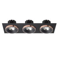 SHARM SQ III zápustná černá/černá měď 230V LED 3x10W 24° 3000K RENDL R13264