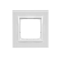 Rámeček 1 -násobný Simon 54 Nature, IP20/IP44 skleněný bílá perla DRN1/70