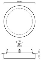 Polovestavné svítidlo ELSA V5 26W IP44 3K NZ3h SKLO OPAL bílá OSMONT ELS60011