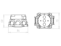 B1 Krabice , d60mm, hl. 59mm, do betonu KAISER 1255-01