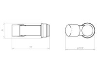Koleno 30° pro trubku 20 mm, do betonu KAISER 1202-04