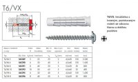 Elematic 565395 T6/VX hmoždinka univ. 6x30mm se šroubem