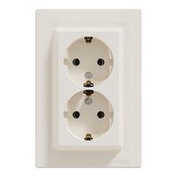 ASFORA Zásuvka 2násobná schuko, krémová SCHNEIDER EPH9900123