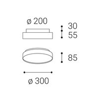 Stropní svítidlo TORO 30 P/N, B 20+5W 2700K/3000K/4000K černá LED2 1276673